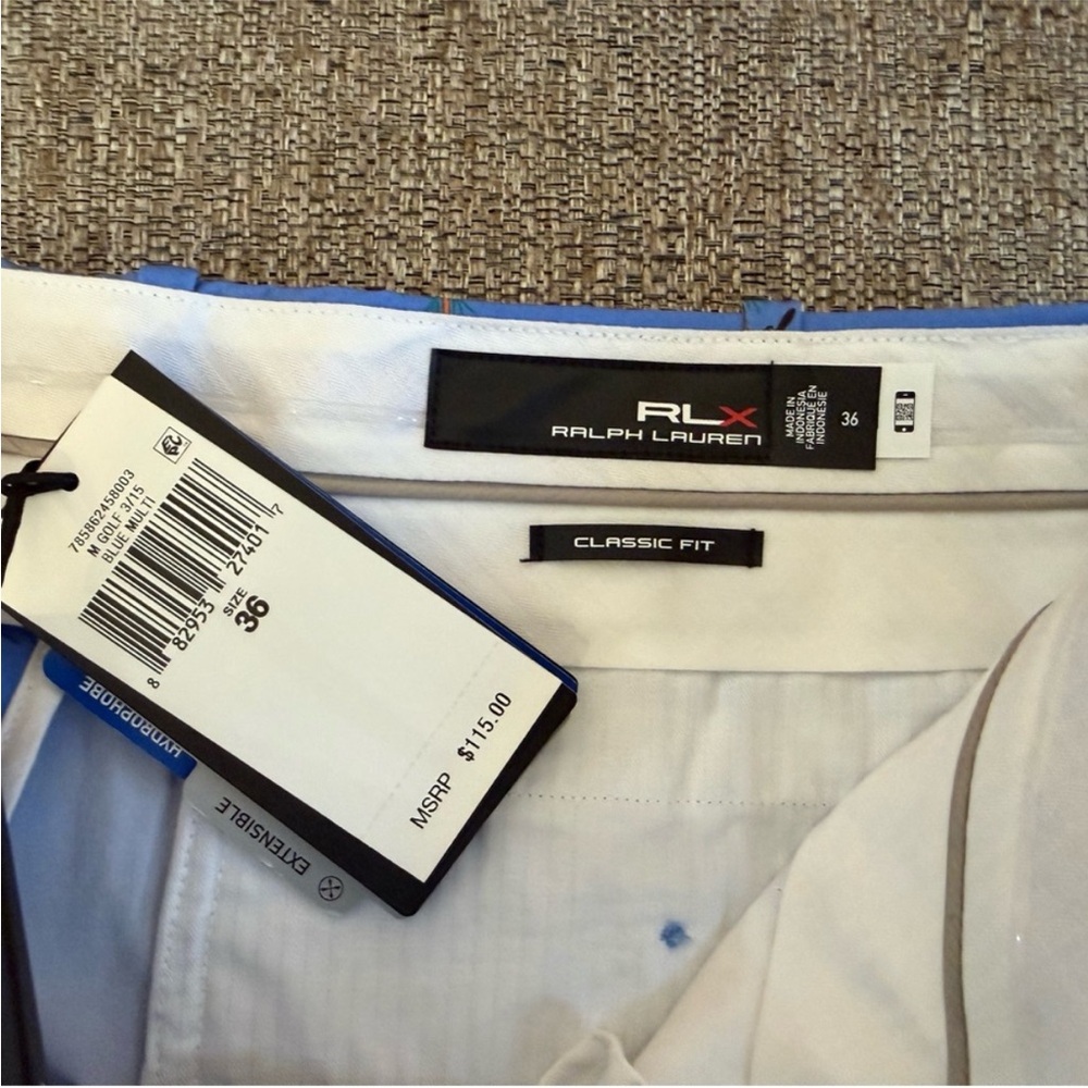 NWT RLX- POLO RALPH LAUREN PERFORMANCE GOLF SHORTS BLUE FLAMINGO - Picture 7 of 10